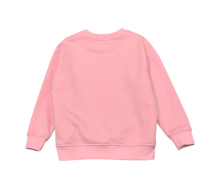 Felpa rosa bambina coniglietto in morbido materiale, perfetta per outfit casual e comfort quotidiano