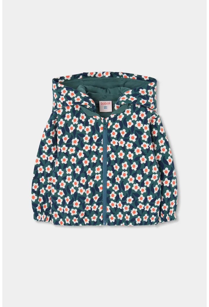 Giacca felpa bambina stampa fiori verde - Boboli