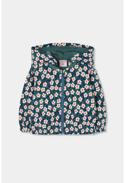 Giacca felpa bambina stampa fiori verde - Boboli