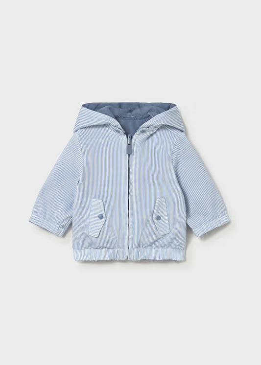 Giacca a Vento Reversibile Neonato Azzurra con Cappuccio Staccabile - Mayoral - OOPS by BabyBimbo 0-16