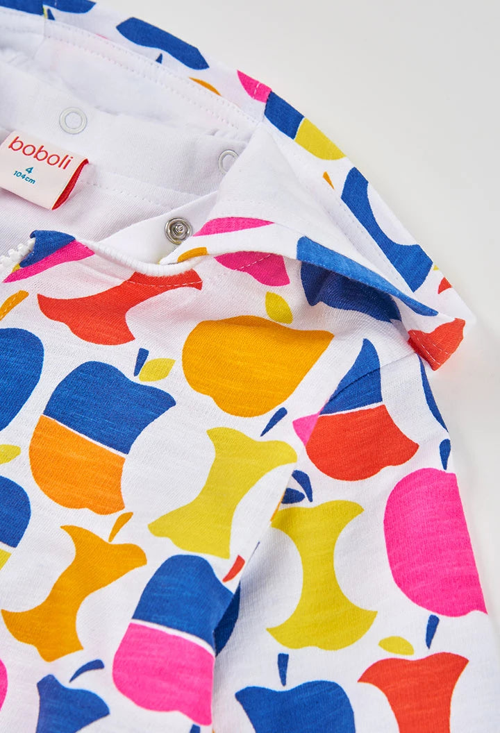 Giacca bambina maglia mele - BOBOLI