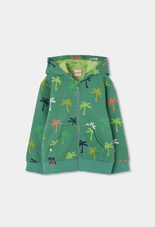 Giacca da bambino verde con palme-BOBOLI - OOPS by BabyBimbo 0-16
