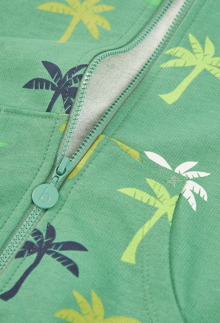 Giacca da bambino verde con palme-BOBOLI - OOPS by BabyBimbo 0-16