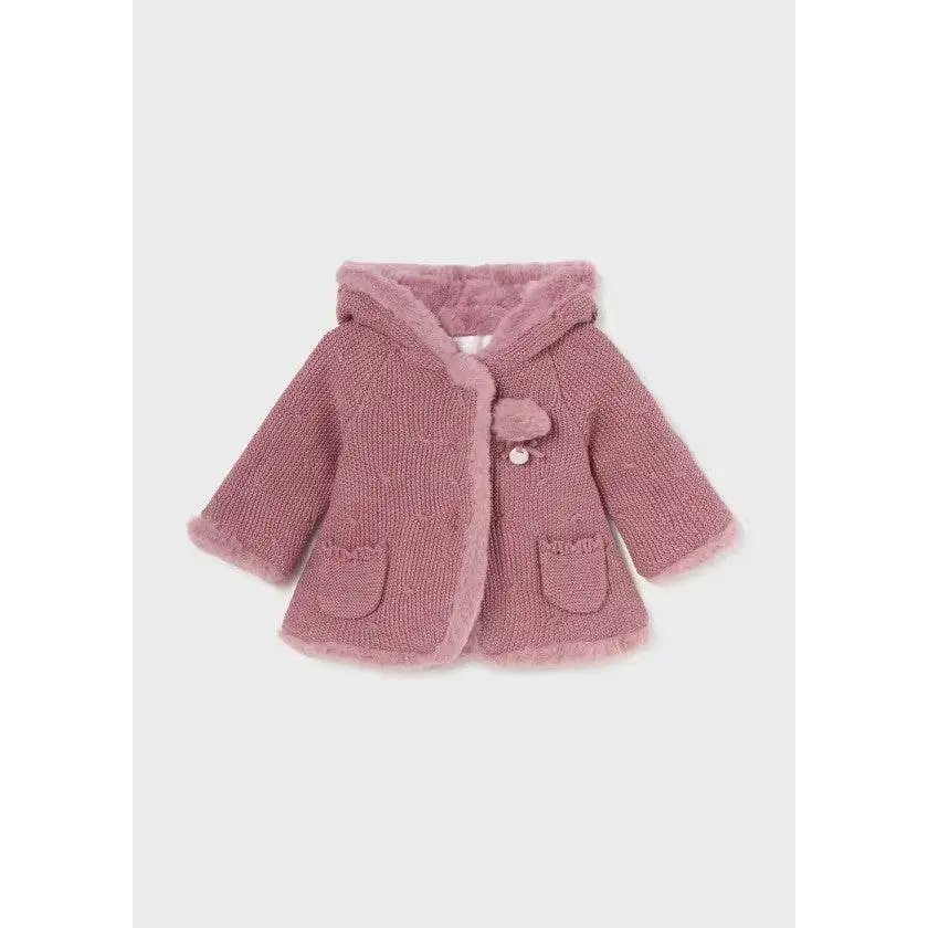 Giacca in maglia con pellicciotto neonata 0-18mesi Mayoral 2304 - OOPS by BabyBimbo 0-16