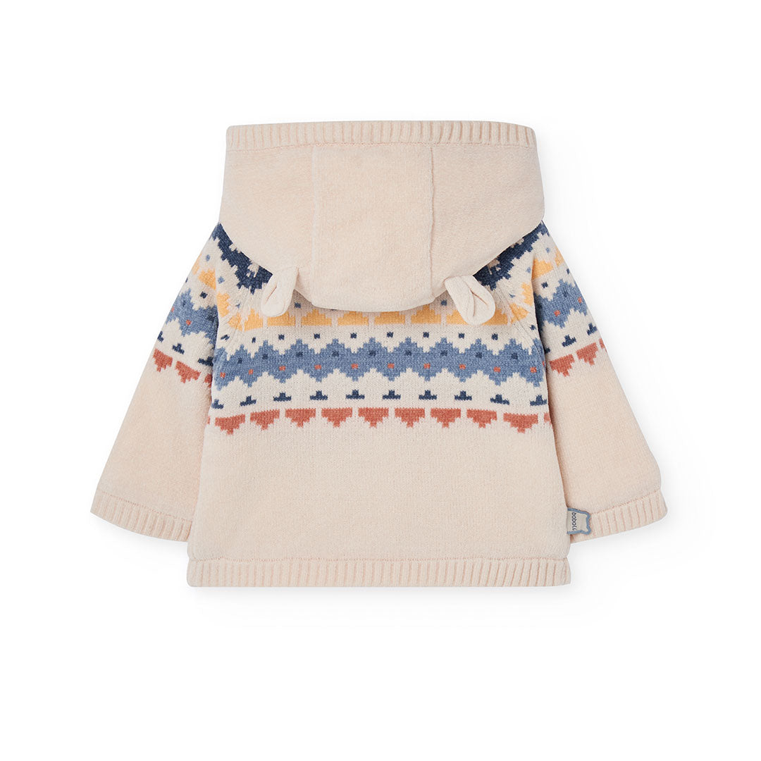 Giacca neonati con cappuccio staccabile di Boboli, con motivi colorati e design accogliente