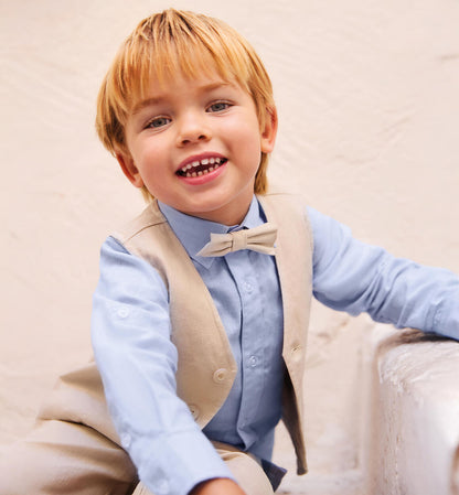 Gilet Cerimonia Ragazzo  Premium in Lino e Cotone - Sarabanda - OOPS by BabyBimbo 0-16