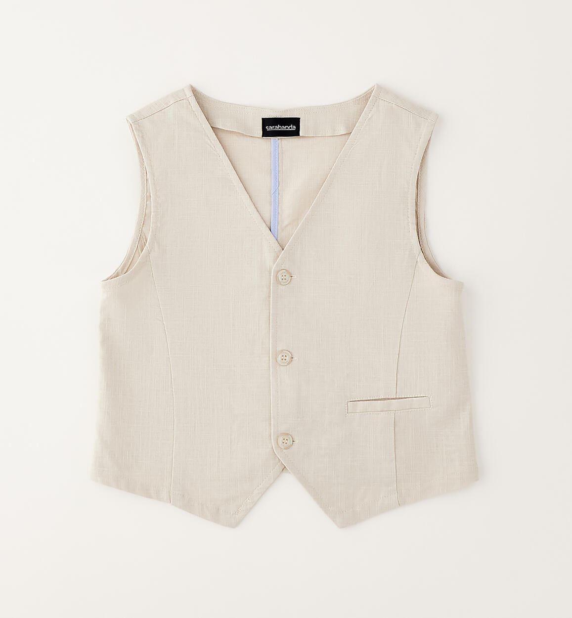 Gilet Cerimonia Ragazzo  Premium in Lino e Cotone - Sarabanda - OOPS by BabyBimbo 0-16