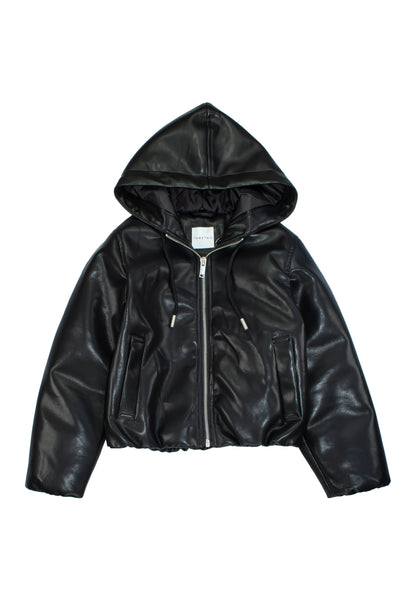 Bomber Ragazza TOBETOO in Ecopelle con Cappuccio Integrato – Modello Teen