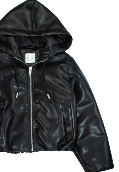 Bomber Ragazza TOBETOO in Ecopelle con Cappuccio Integrato – Modello Teen