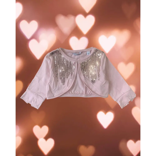 Grazioso Copri spalle elegante jersey con palliettes per Bimba da 18mesai 8anni Sarabanda OJ562 - OOPS by BabyBimbo 0-16