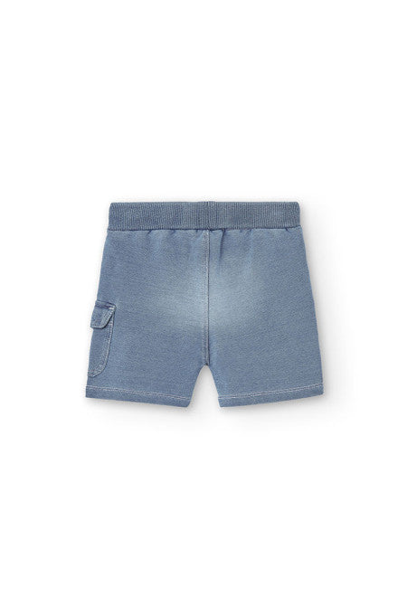 Pantalone corto stretch effetto Jeans per Bimbo Boboli 390046