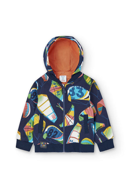 "Surf" sweatshirt with detachable hood for Bimbo Boboli 308146 