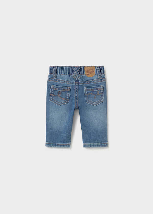 Jeans Neonato Stretch Foderati con Elastico in Vita – Morbidi e Comodi