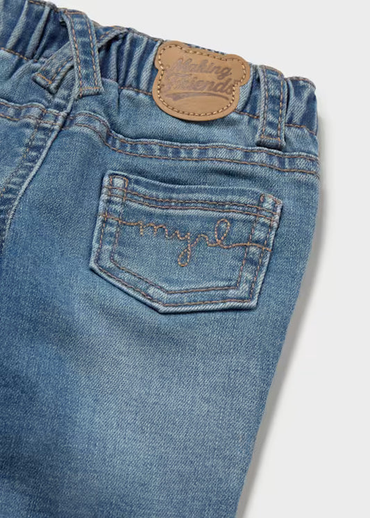 Jeans Neonato Stretch Foderati con Elastico in Vita – Morbidi e Comodi