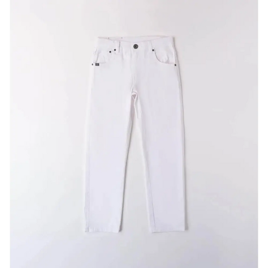 Pantaloni bianchi Sarabanda da bambino in tessuto leggero e stile casual