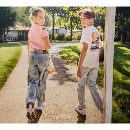 JEANS CHIARO RELAXED FIT RETOUR RDB-400 - OOPS by BabyBimbo 0-16