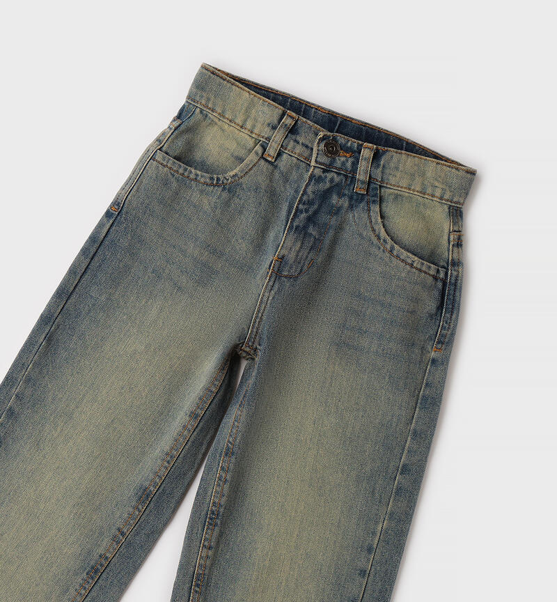 Jeans Ragazzo Ultra Wide Fit in Cotone – Denim Effetto Vintage