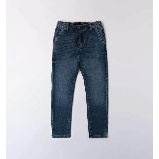 Jeans stone wash per ragazzo da 8 a 16 anni Sarabanda 0A435 7450 - OOPS by BabyBimbo 0-16