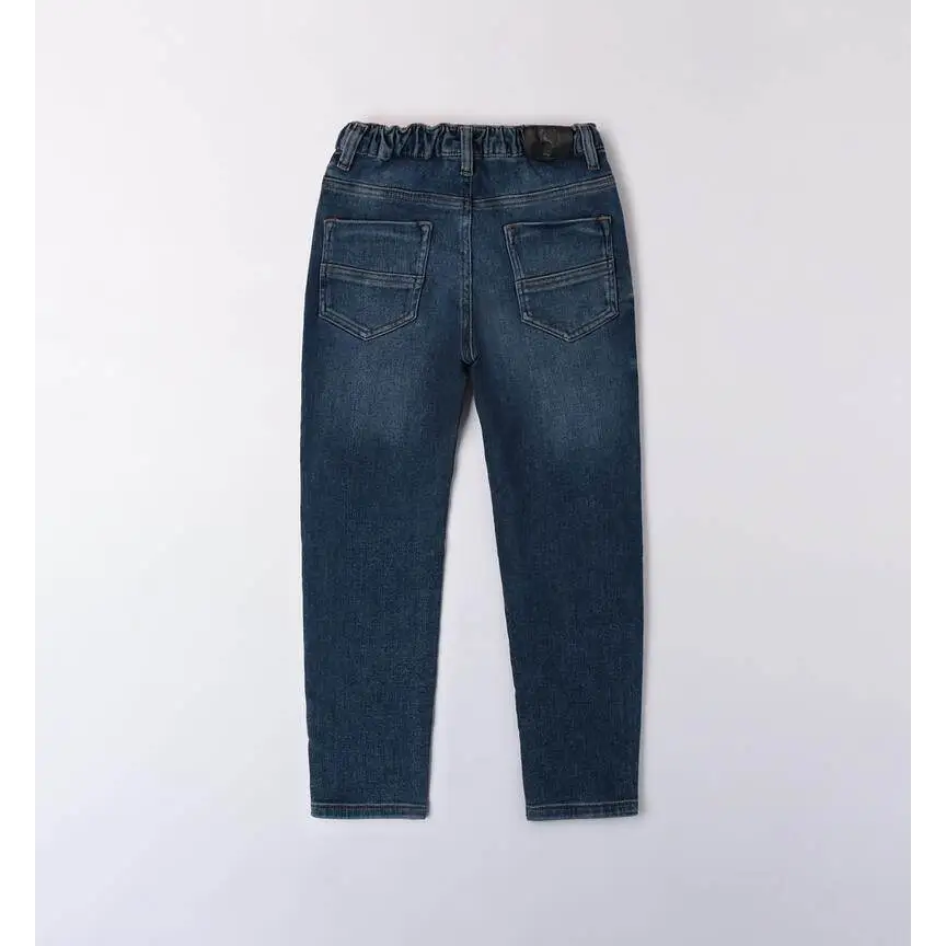 Jeans stone wash per ragazzo da 8 a 16 anni Sarabanda 0A435 7450 - OOPS by BabyBimbo 0-16