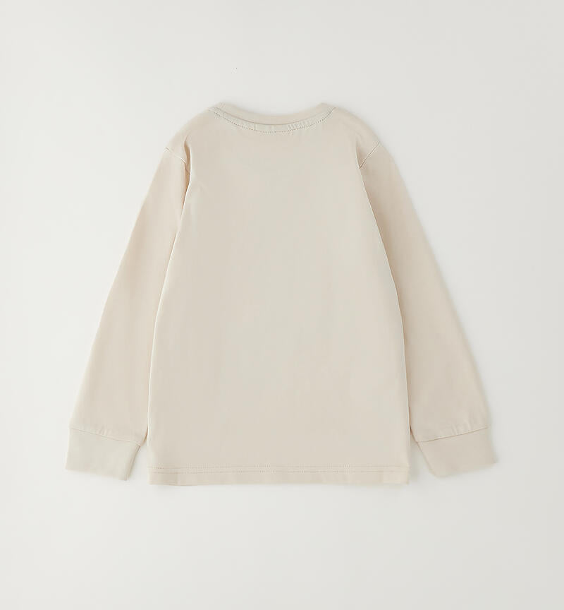Maglietta girocollo per bambino Beige