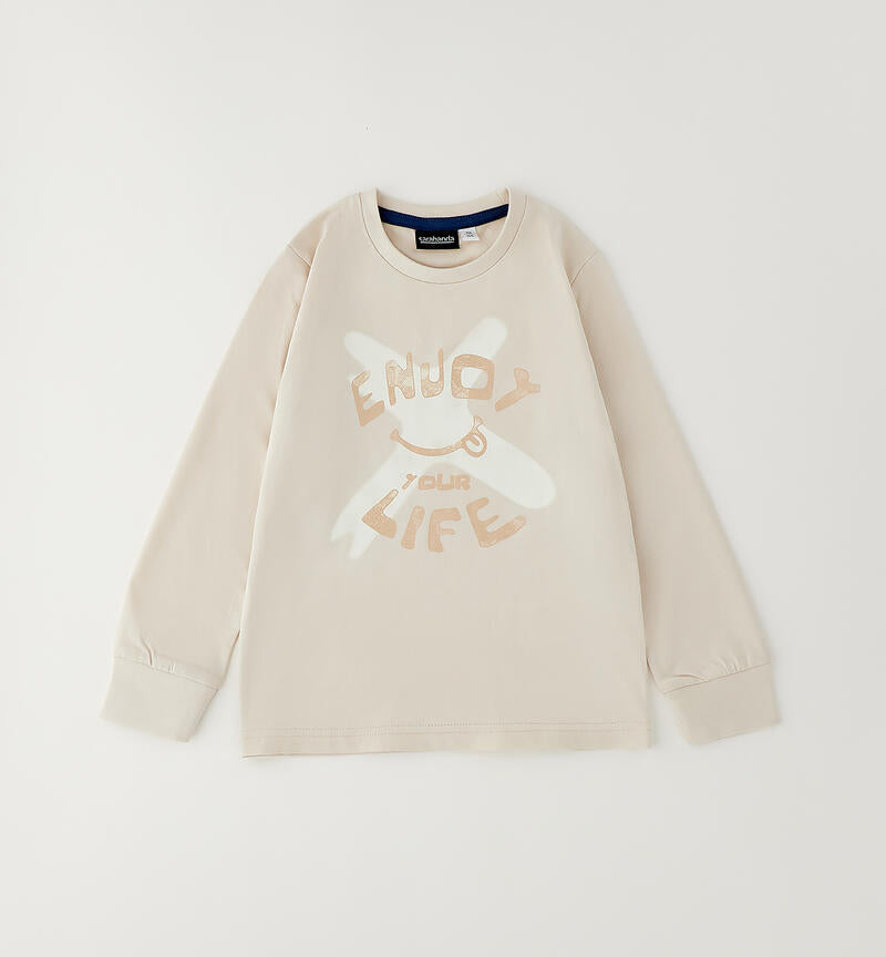 Maglietta girocollo per bambino Beige