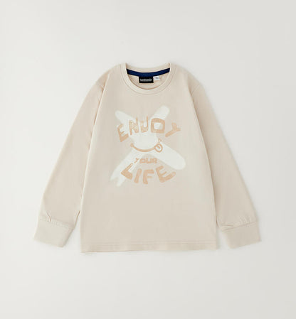 Maglietta girocollo per bambino Beige