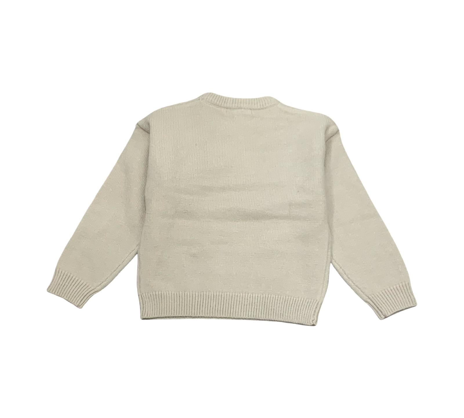 Maglione beige per bambina con dettagli a stella, stile alla moda e confortevole per ogni occasione