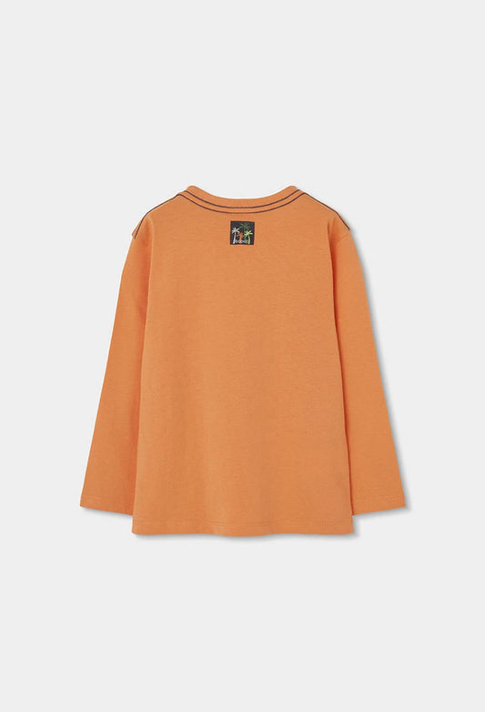 Maglietta arancione con stampa per bambino – BOBOLI - OOPS by BabyBimbo 0-16
