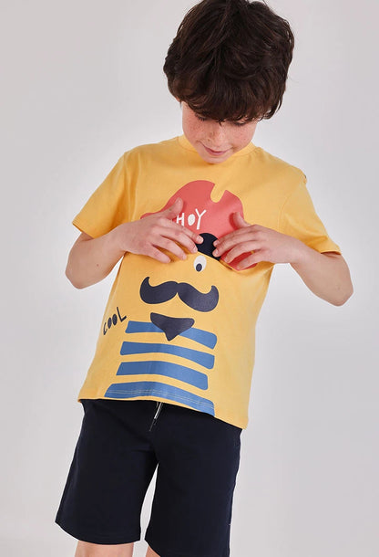 Maglietta bambino cotone rigata gialla – BOBOLI - OOPS by BabyBimbo 0-16
