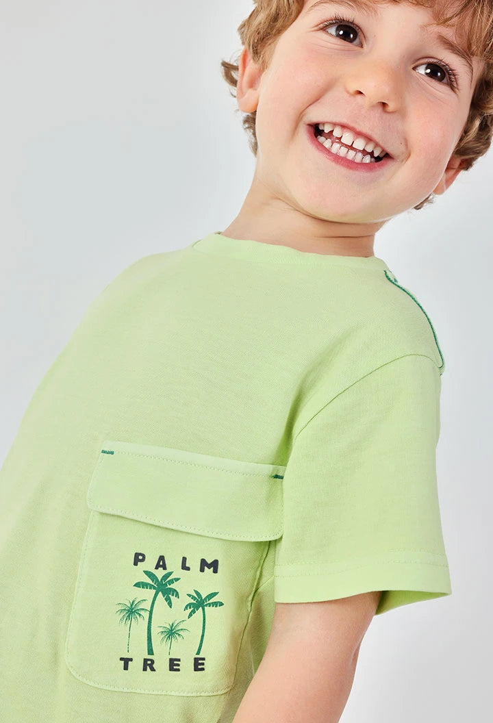 Maglietta bambino cotone verde – BOBOLI - OOPS by BabyBimbo 0-16