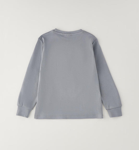 Maglietta grigia per bambino in cotone