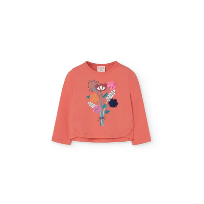 Maglietta di cotone per Bimba in arancione Boboli 209023 - OOPS by BabyBimbo 0-16