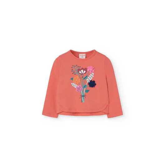 Maglietta di cotone per Bimba in arancione Boboli 209023 - OOPS by BabyBimbo 0-16