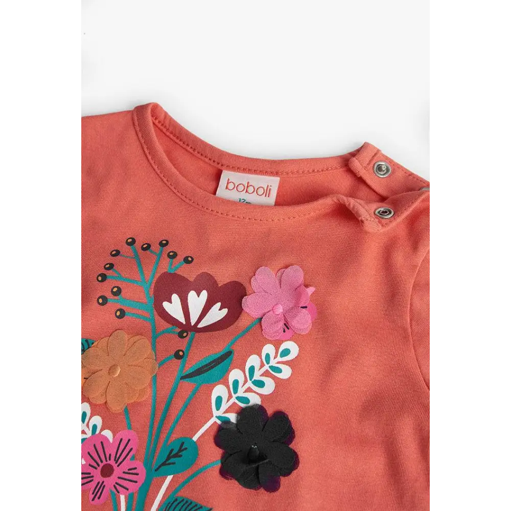 Maglietta di cotone per Bimba in arancione Boboli 209023 - OOPS by BabyBimbo 0-16