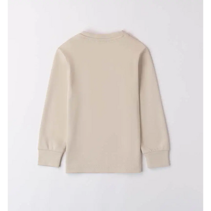 Maglietta girocollo colore Beige per bambino Da 12mesi a 8anni Sarabanda 0A148 - OOPS by BabyBimbo 0-16