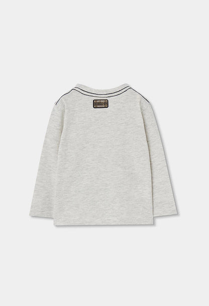 Maglietta in maglia bambino grezzo stampa animali – BOBOLI