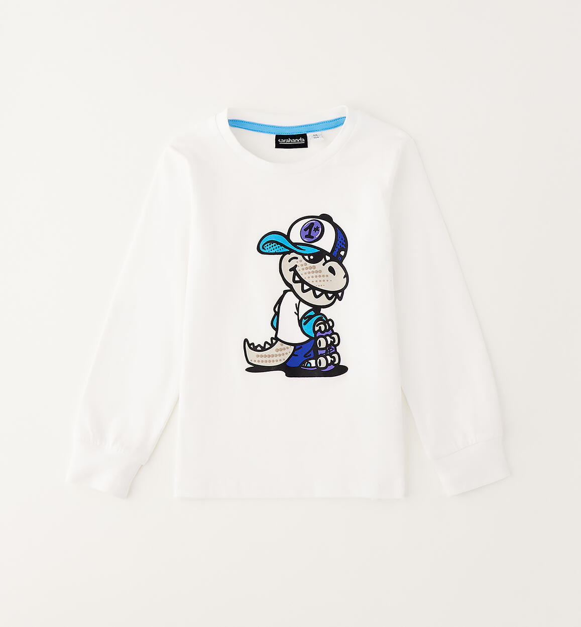 Maglia Girocollo Bambino con Stampa Dinosauro Sarabanda - OOPS by BabyBimbo 0-16