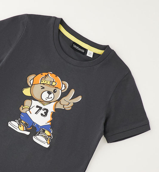 T-Shirt Bambino - in Cotone con Stampa Orso Sarabanda - OOPS by BabyBimbo 0-16