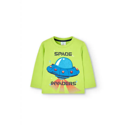 Maglietta , Maglietta verde  "Space" per bambino 18mesi-8nni Boboli 347093 - BabyBimbo 0-16, abbigliamento bambini