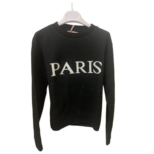 Maglione Bianco/Nero per Ragazza da 8anni a 16anni Paris Hilton PHJSM4330 - OOPS by BabyBimbo 0-16