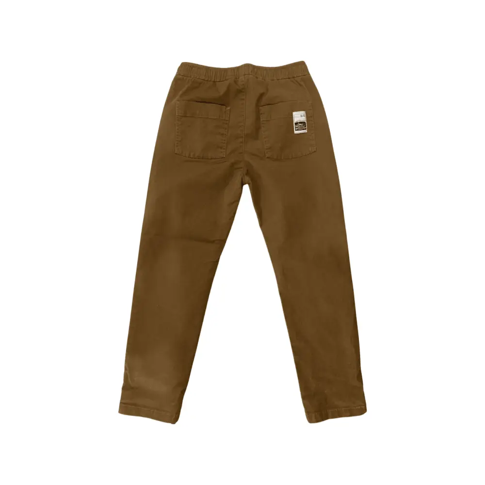 pantaloni bruciato ragazzo 8-16 anni Y Clu pantalone marrone con vita elastica e due tasche posteriori