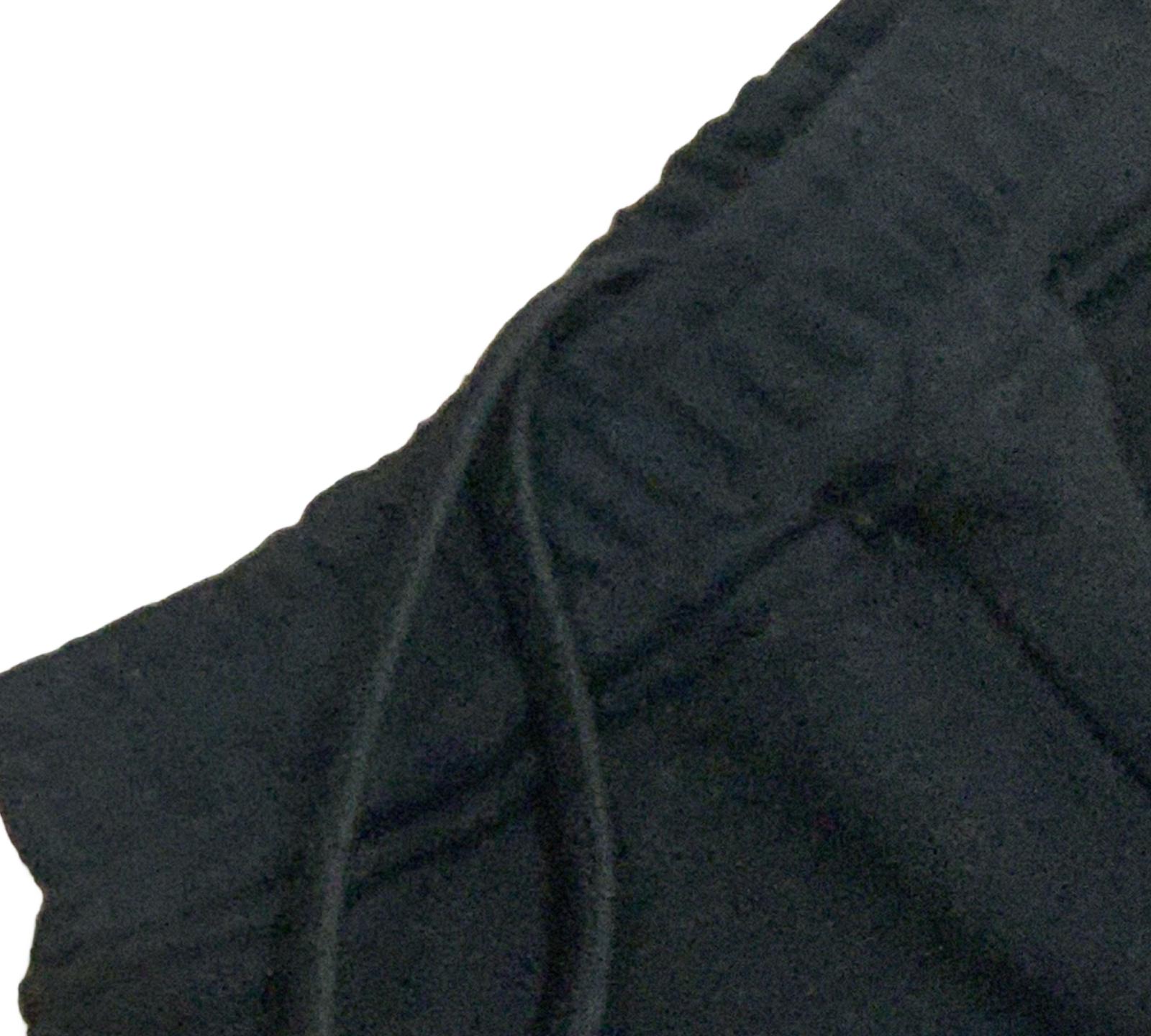 Pantalone Tuta bambino nero con il logo Mousse. Dettaglio vita elastica con coulisse su tessuto felpato