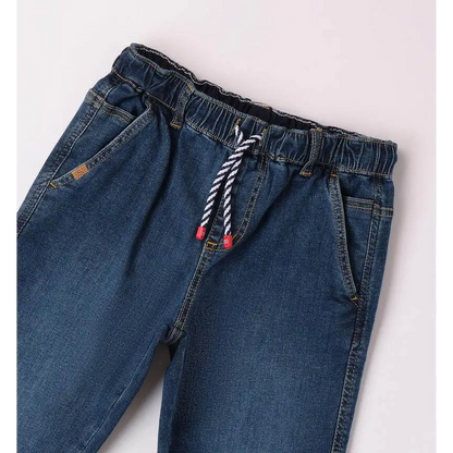 Sarabanda jeans ragazzo con coulisse in denim blu scuro pantaloni con vita elasticizzata e tasche
