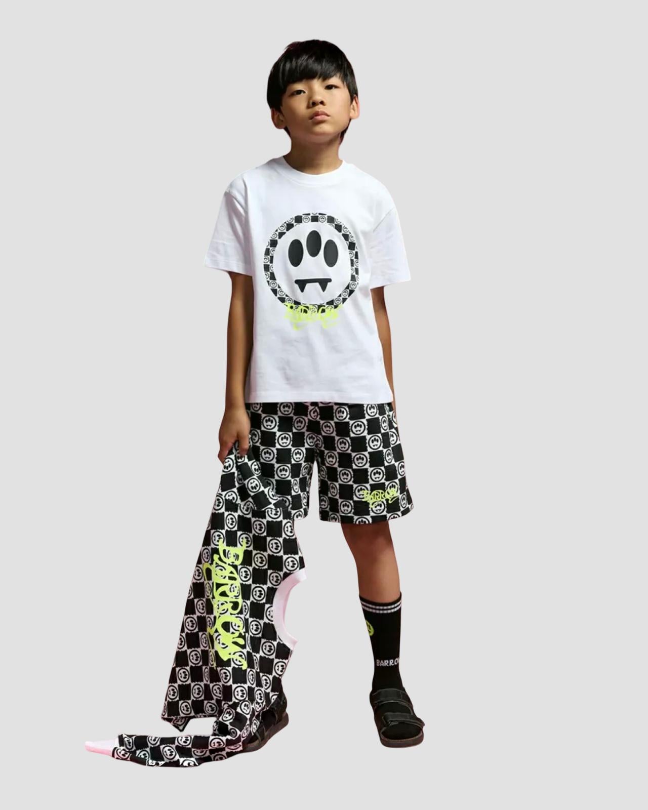 Shorts Ragazzo Nero e Bianco – Streetwear  - BARROW - OOPS by BabyBimbo 0-16