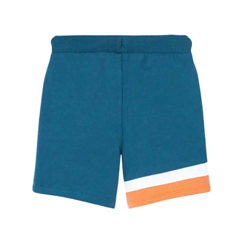 Pantaloncini blu in maglia con tasche e cordoncino. Comodi e freschi per l’estate. - pantaloni