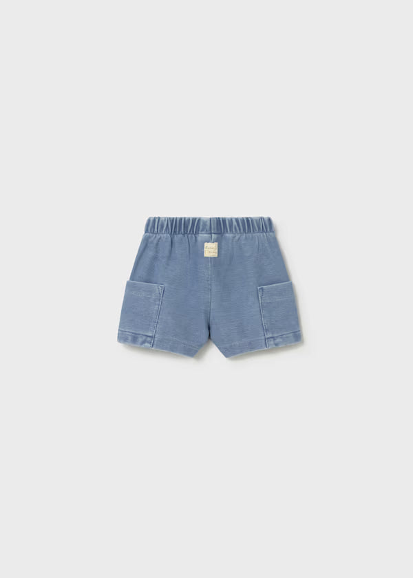 Pantaloncino Corto Neonato Effetto Jeans Stretch con Elastico in Vita - Mayoral - OOPS by BabyBimbo 0-16