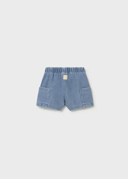 Pantaloncino Corto Neonato Effetto Jeans Stretch con Elastico in Vita - Mayoral - OOPS by BabyBimbo 0-16