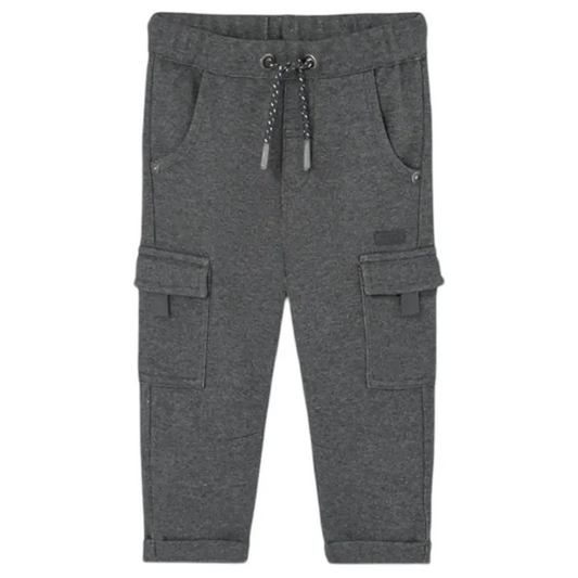 Pantalone cargo in grigio mélange per Bambino da 18mesi a 8anni Boboli 319104 - OOPS by BabyBimbo 0-16