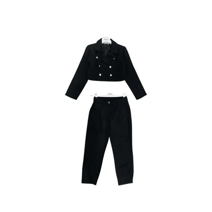 Pantalone colore nero per bambina da 8anni a 16anni Y-Clù Y18093 - OOPS by BabyBimbo 0-16