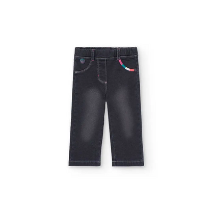 Pantalone denim Black per Bimba Boboli 229070black - OOPS by BabyBimbo 0-16